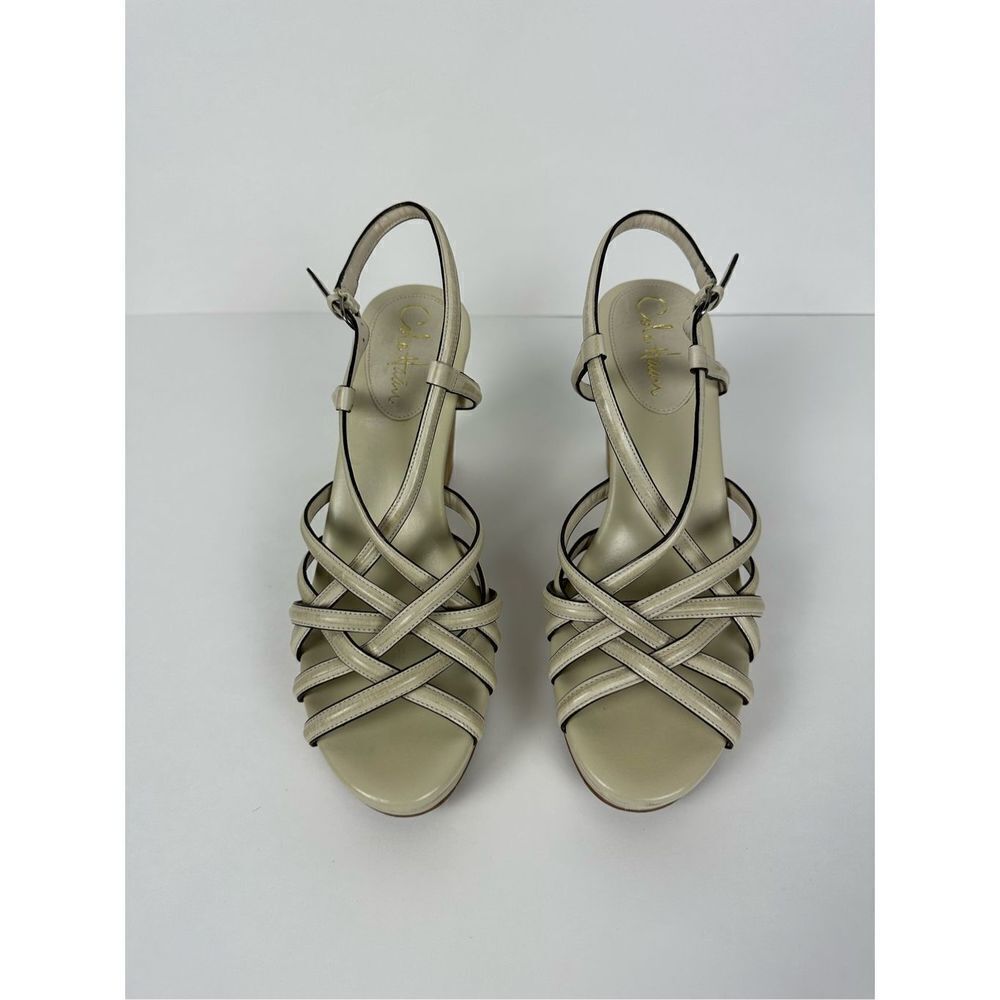 Cole Haan NikeAir Leather Wedge Sandal size 8B